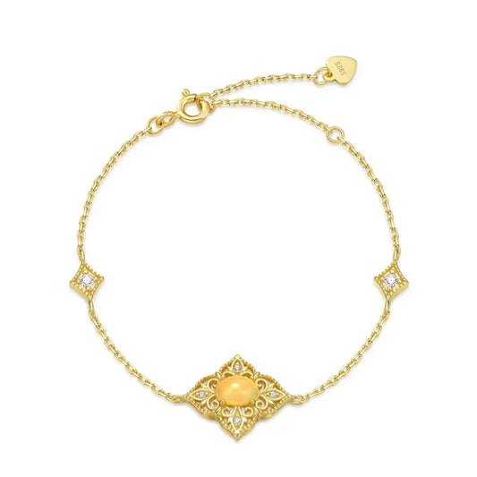 Luxury Wedding Opal Gold Bracelet