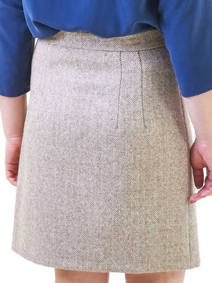 Classic Organic Tweed Cream Skirt